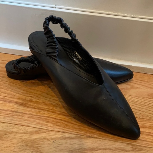 Pointed Toe Sling Backs in Black - Picture 3 of 3